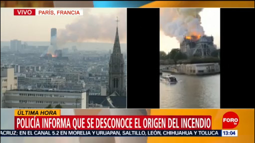Habitantes de París lloran por incendio en Notre Dame