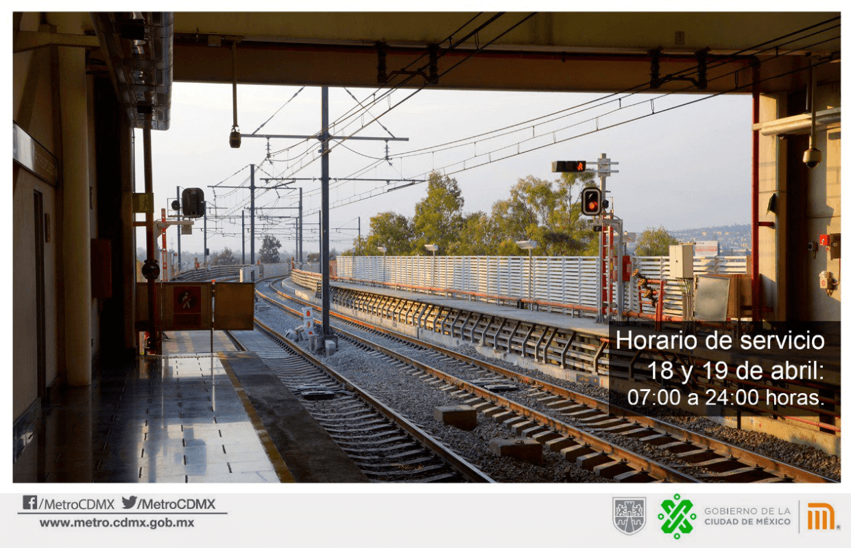 Foto: Horarios de servicio del Metro, jueves y viernes santos, abril 2019, México 