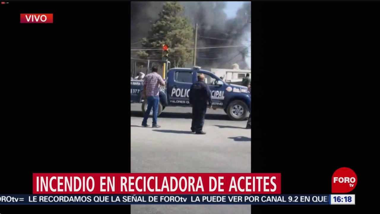 Foto: Incendio en recicladora de aceites en Atlixco, Puebla