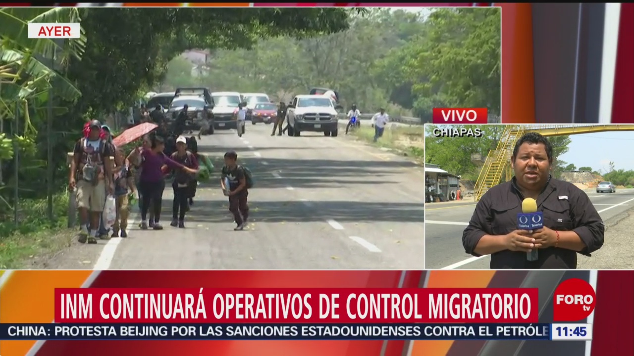 INM continuará operativos para controlar migración en Chiapas