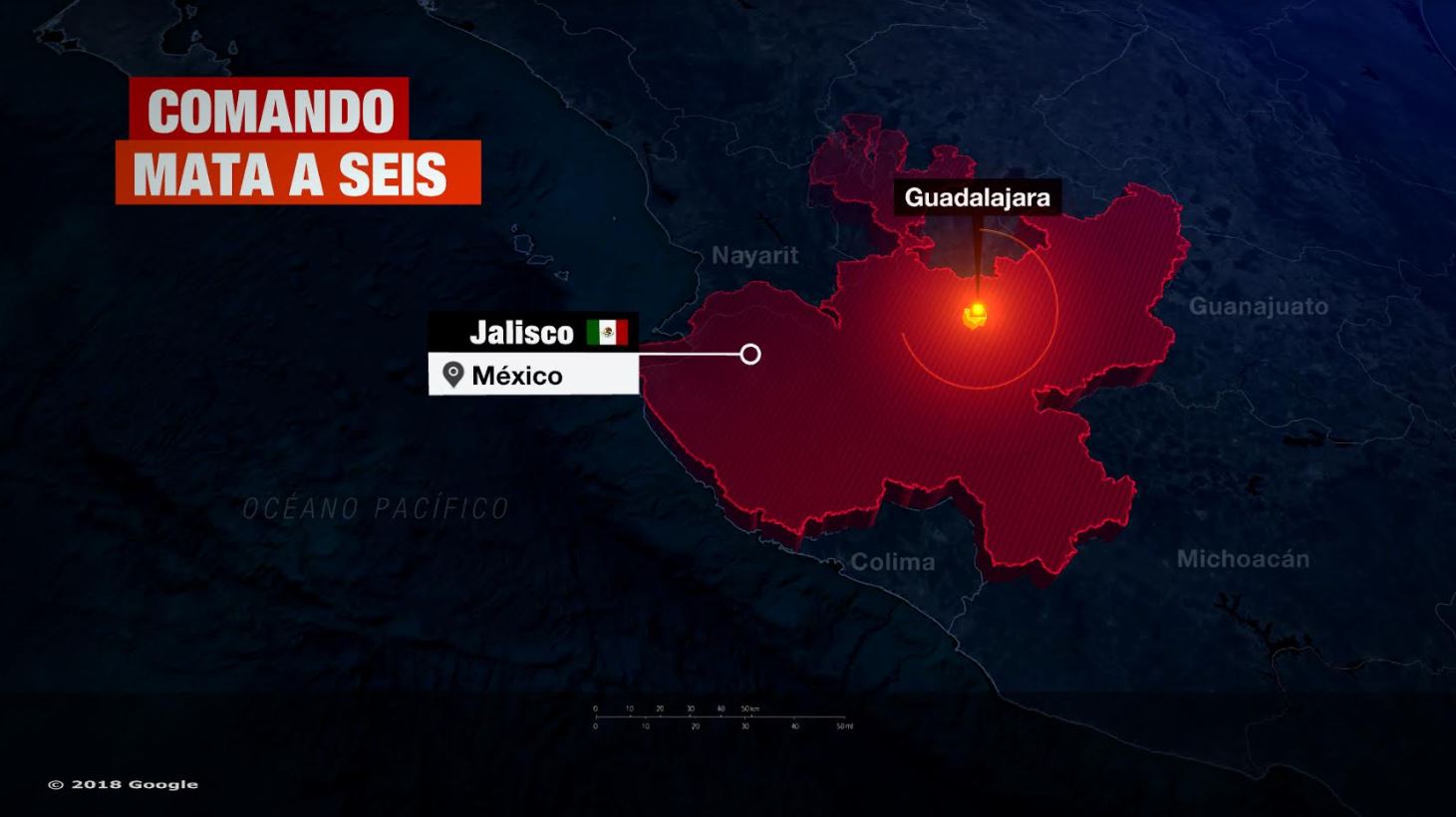 Matan a 6 hombres a tiros en Guadalajara, Jalisco