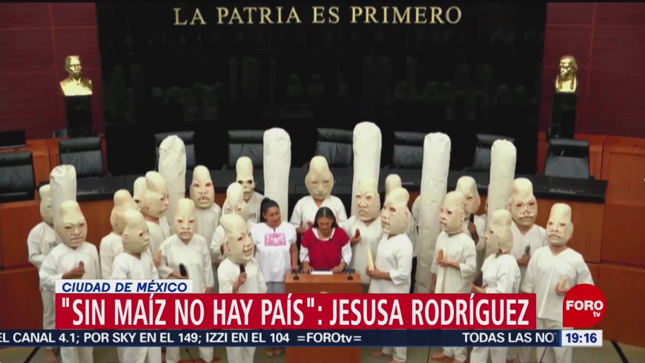 Foto: Jesusa Rodríguez Presenta Iniciativa Salvar Maíz Botargas Senado 25 de Abril 2019