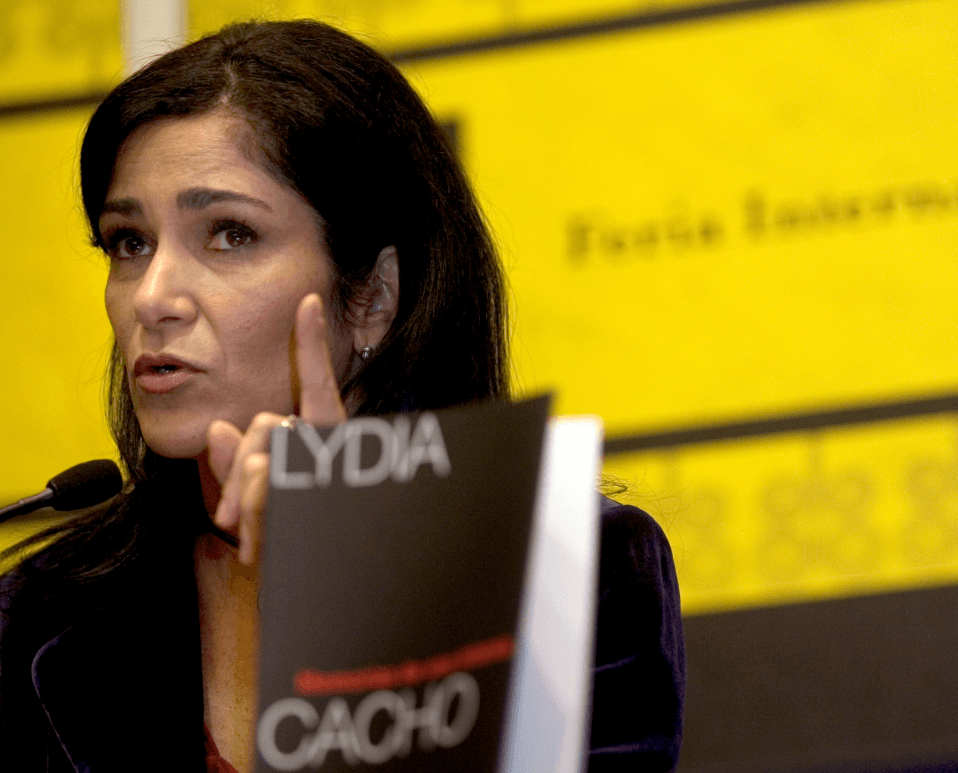 Foto: La periodista Lydia Cacho, 29 de noviembre de 2007, Guadalajara, México 