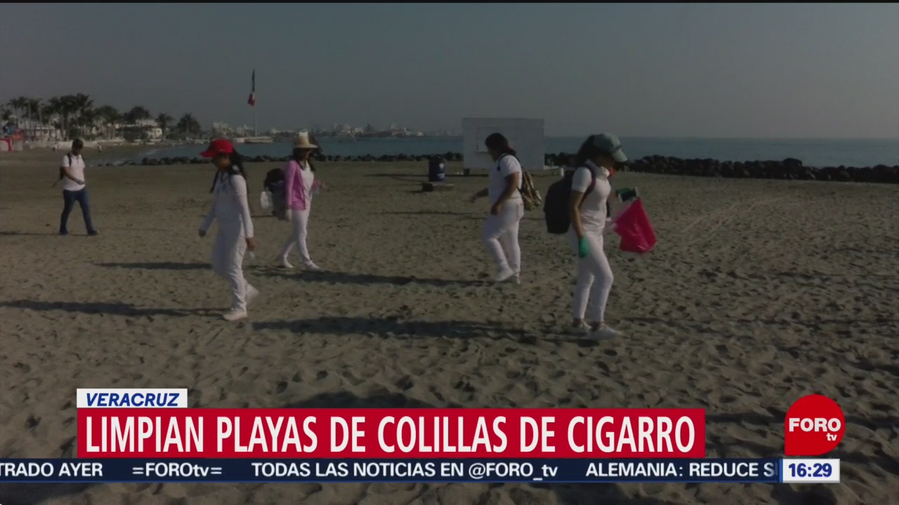 Foto: Limpian playas de colillas de cigarros en Veracruz