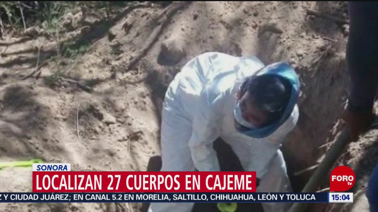 FOTO: Localizan 27 cuerpos en Cajeme, Sonora, 14 de abril 2019