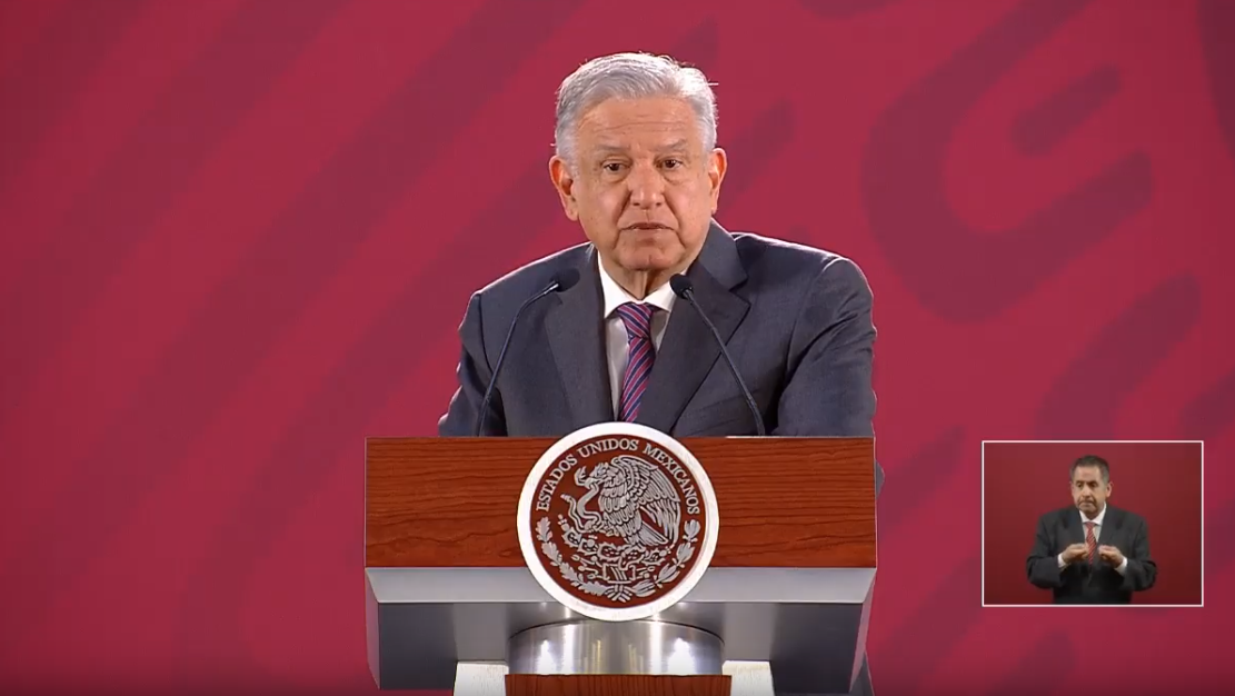 Foto: López Obrador en conferencia de prensa, 17 de abril de 2019, México 