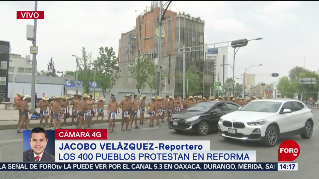 FOTO: Los 400 pueblos protestan en Reforma, 6 de abril 2019
