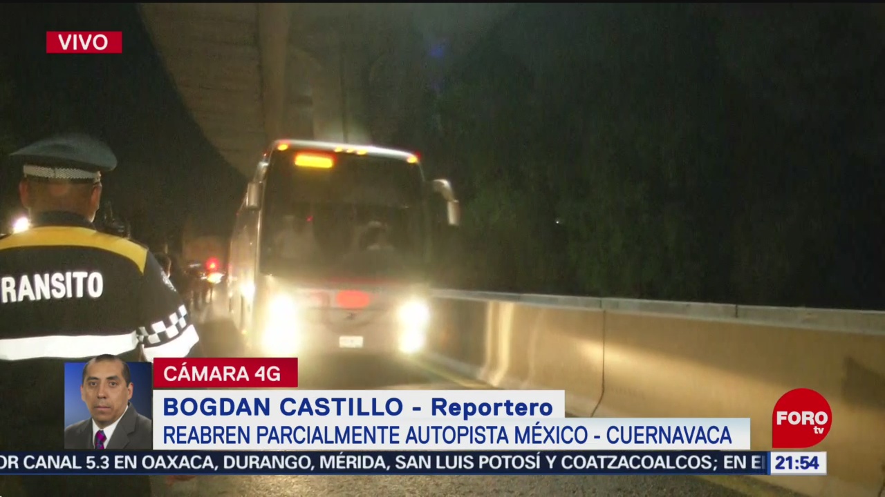 Foto: Manifestantes Abren Carril Autopista México-Cuernavaca 12 de Abril 2019