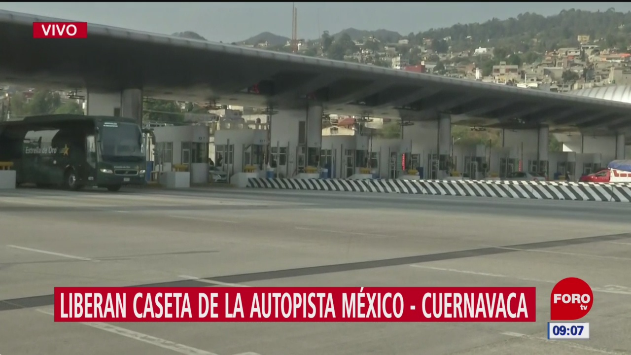 Manifestantes liberan caseta Tlalpan de autopista México-Cuernavaca