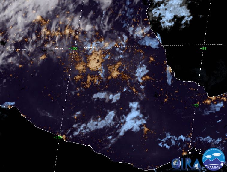 Foto: La imagen de satélite muestra cielo medio nublado a nublado en el Valle de México, 6 abril 2019