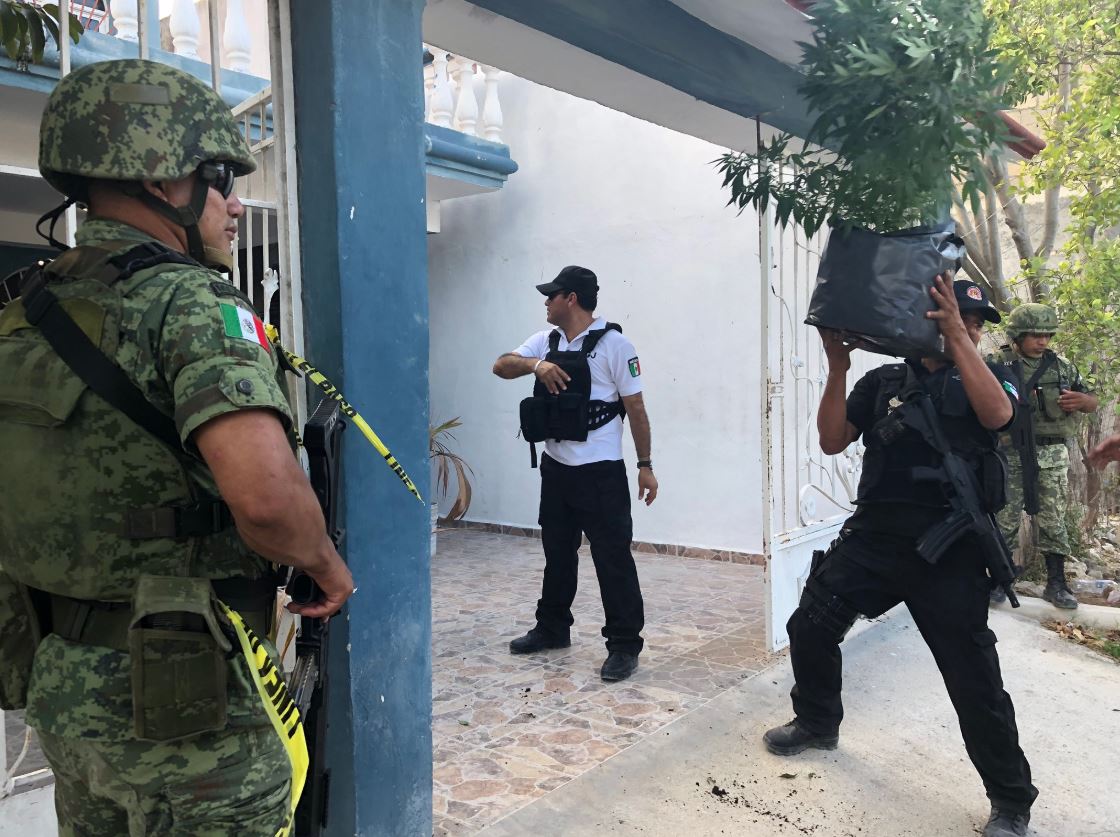 Aseguran dos inmuebles utilizados como invernaderos de marihuana en Cancún