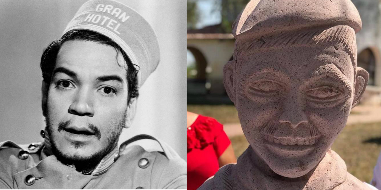 Cantinflas-Mario-Moreno-Busto-Escultura-Amado-Montalvo-San-Luis-Potosi-AMLO-Benito-Juarez-Escultura-Busto-Memes, Ciudad de México, 19 de abril 2019