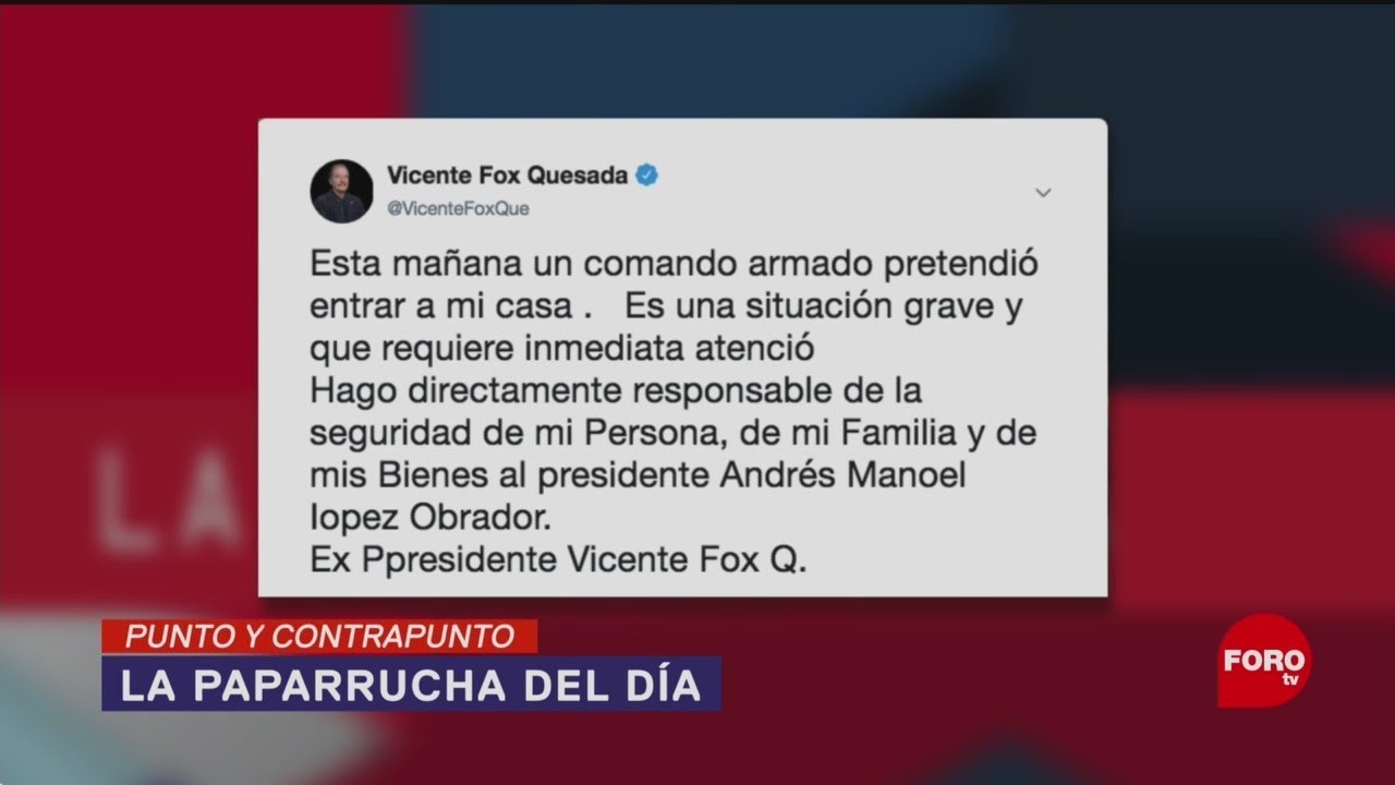 Foto: Vicente Fox Comando Armado Paparrucha Del Día 8 de Abril 2019