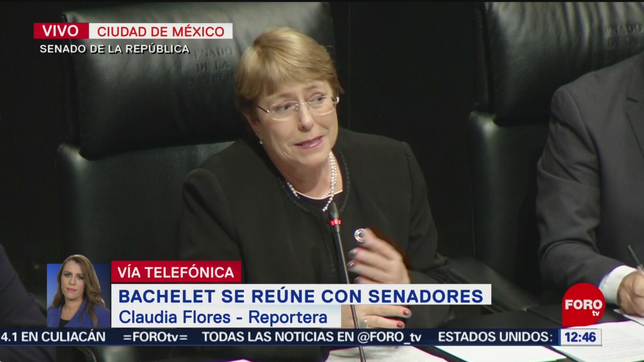 Michele Bachelet se reúne con líderes del Senado
