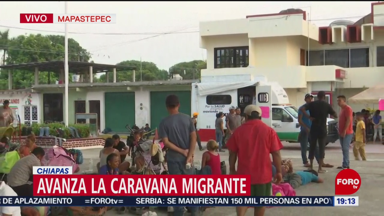 FOTO: Migrantes centroamericanos reanudan caminata a Mapastepec, Chiapas, 20 ABRIL 2019