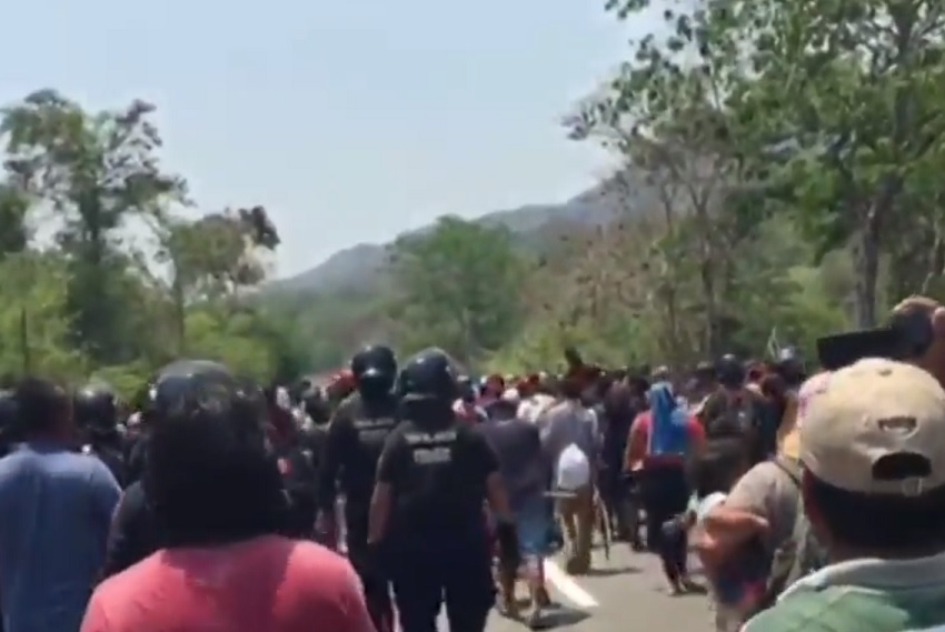 Autoridades detienen a más de 300 migrantes que caminaban a Pijijiapan