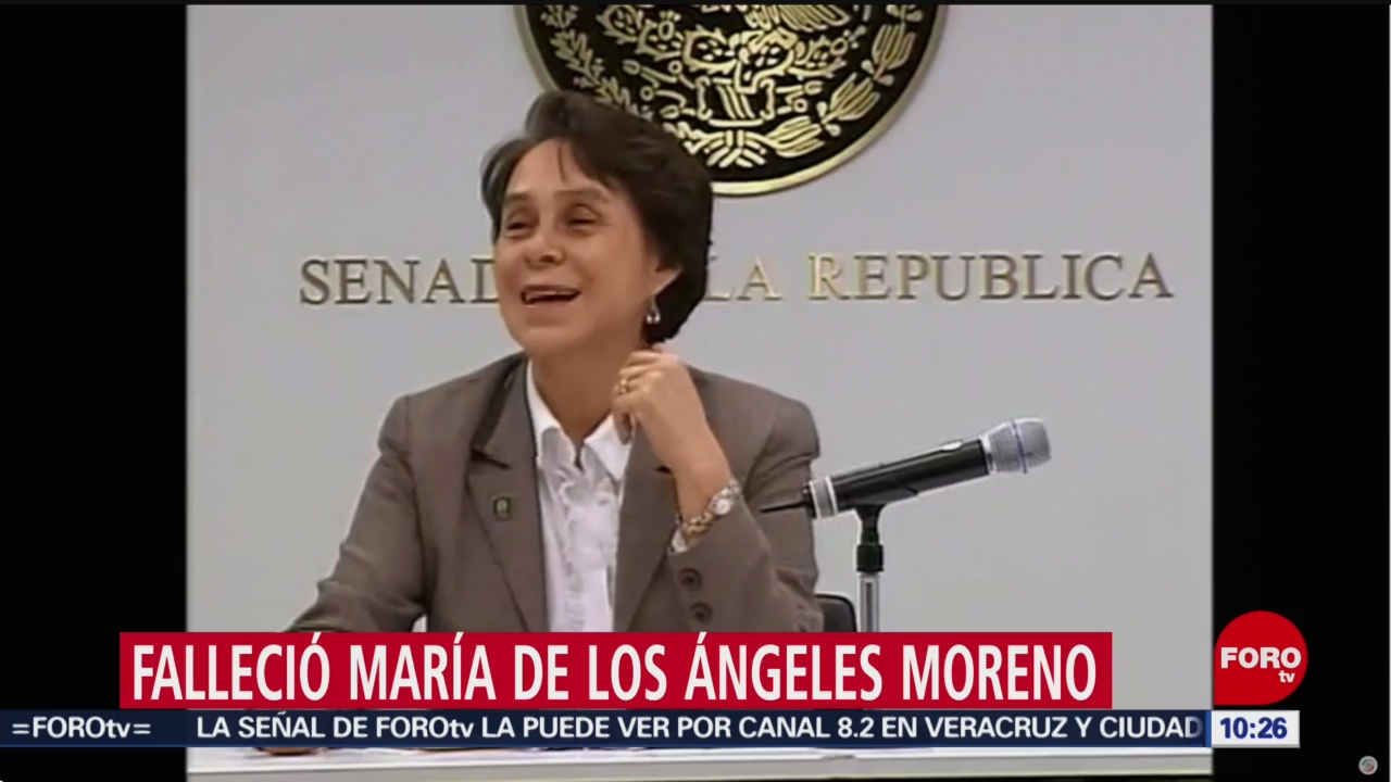 FOTO: Muere expresidenta del PRI, María de los Ángeles Moreno, 27 ABRIL 2019