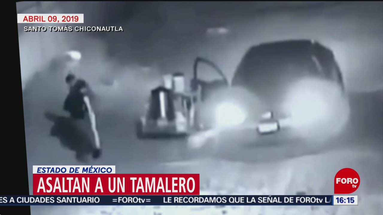 Foto: Ni el tamalero se salva de ser asaltado en Chiconautla, Edomex