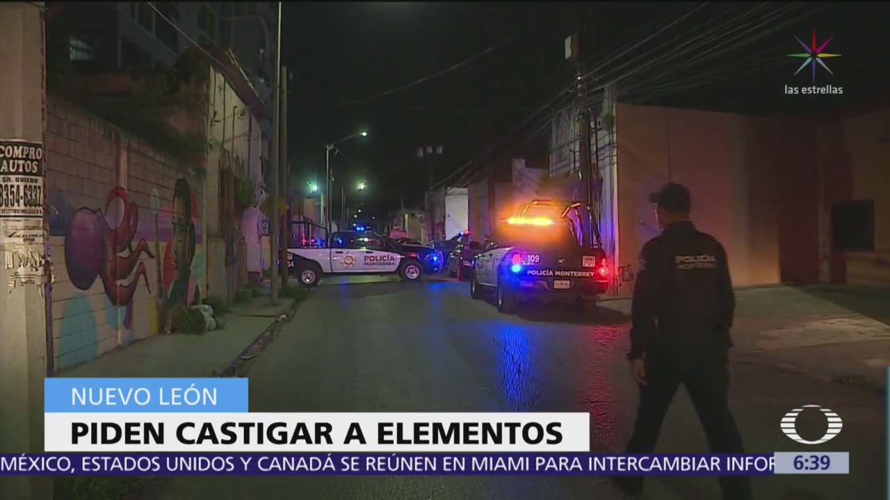 No han destituido a policías sospechosos de homicidio en Nuevo León