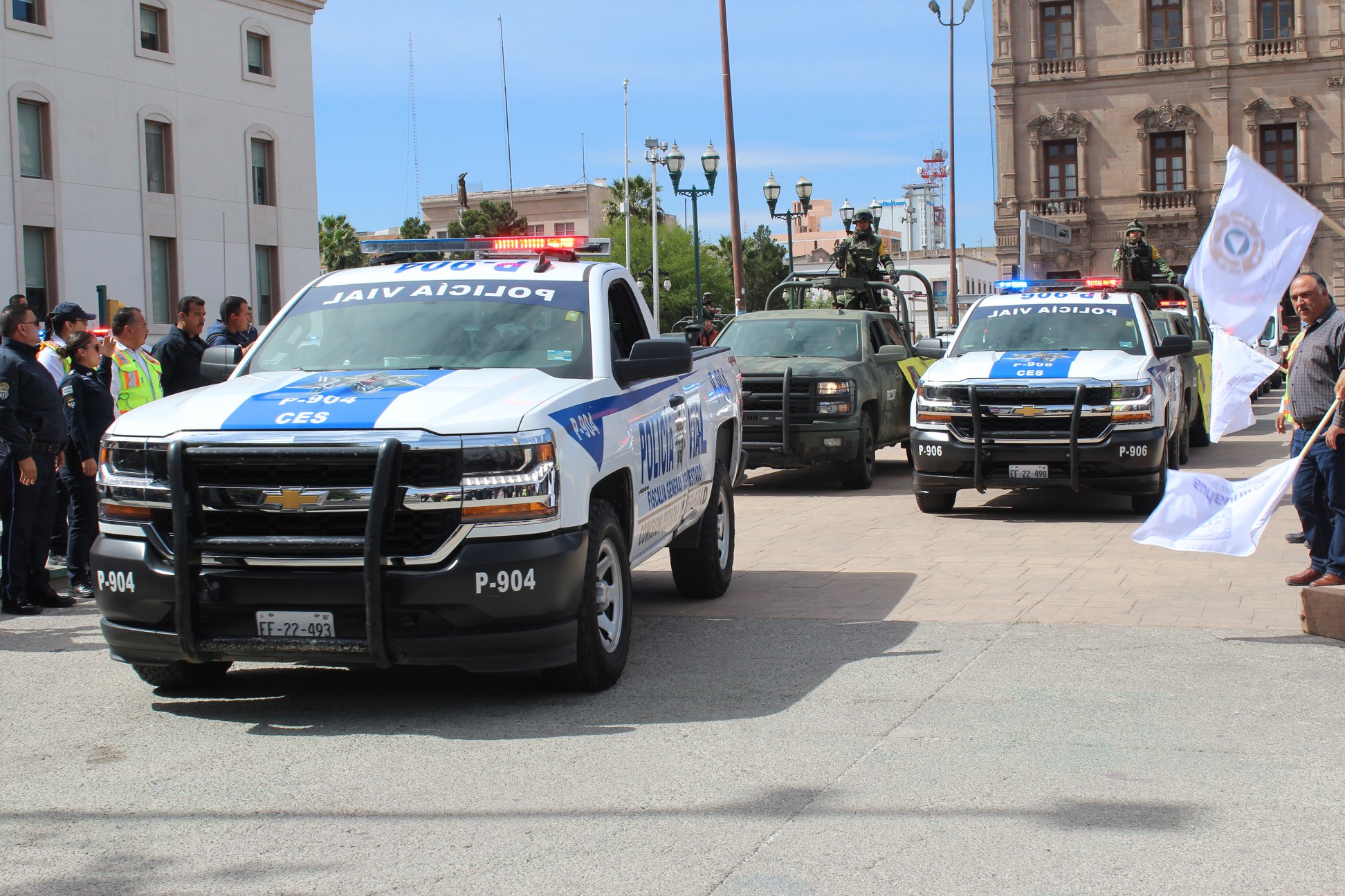 Foto: Operativo de seguridad en Chihuahua, 12 de abril 2019. Facebook-Comisión Estatal de Seguridad Chihuahua