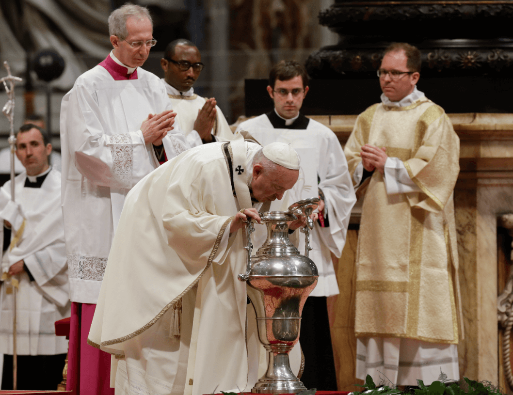 Foto: Papa Francisco en misa Crismal, 18 de abril de 2019, Ciudad del Vaticano