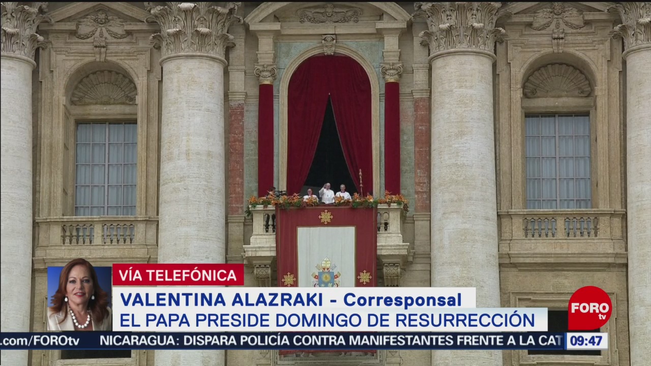 FOTO: Papa pide por Venezuela y Nicaragua en el Domingo de Resurrección, 21 ABRIL 2019
