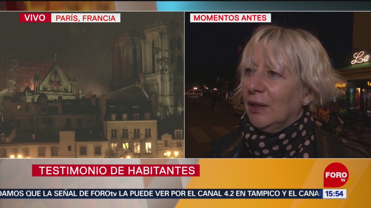 Foto: Parisinos hablan de momento del incendio en Notre Dame