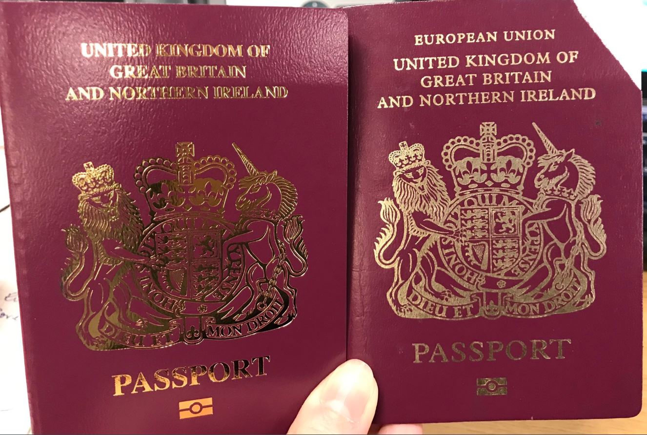 Foto: Reino Unido elimina la palabra Unión Europea de sus pasaportes, 6 abril 2019