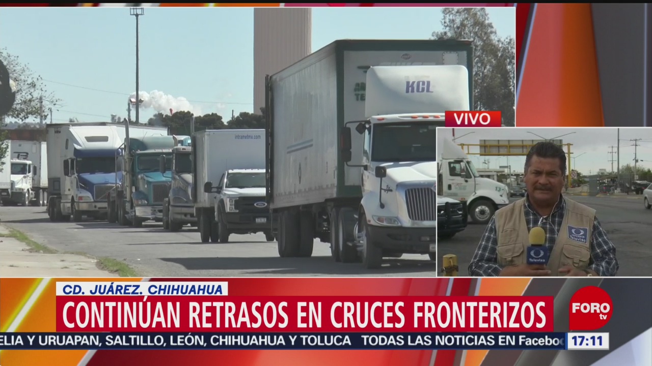 Foto: Camiones Carga Varados Frontera Estados Unidos Frontera 5 de Abril 2019