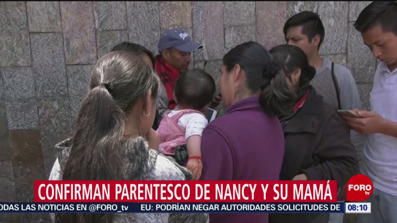 FOTO: PGJCDMX confirma parentesco entre madre y la bebé Nancy, 21 ABRIL 2019
