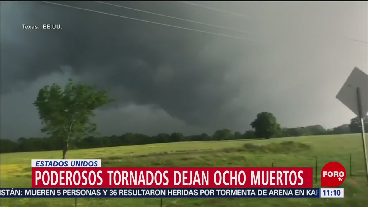 Poderosos tornados dejan ocho muertos en Estados