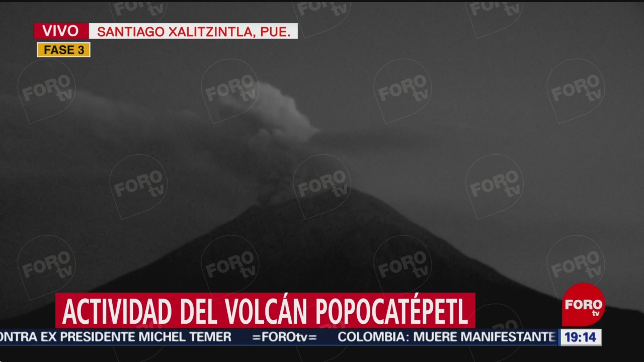Foto: Volcan Popocatépetl Emite Fumarolas Hoy 2 de Abril 2019