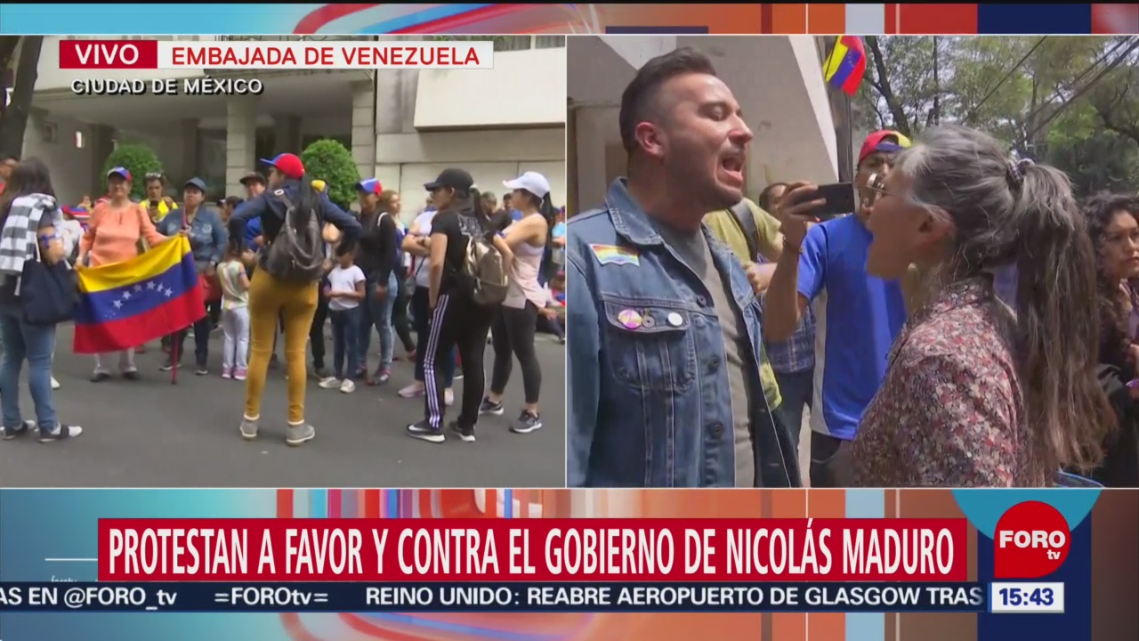 Foto: Protestas afuera de la embajada de Venezuela en México