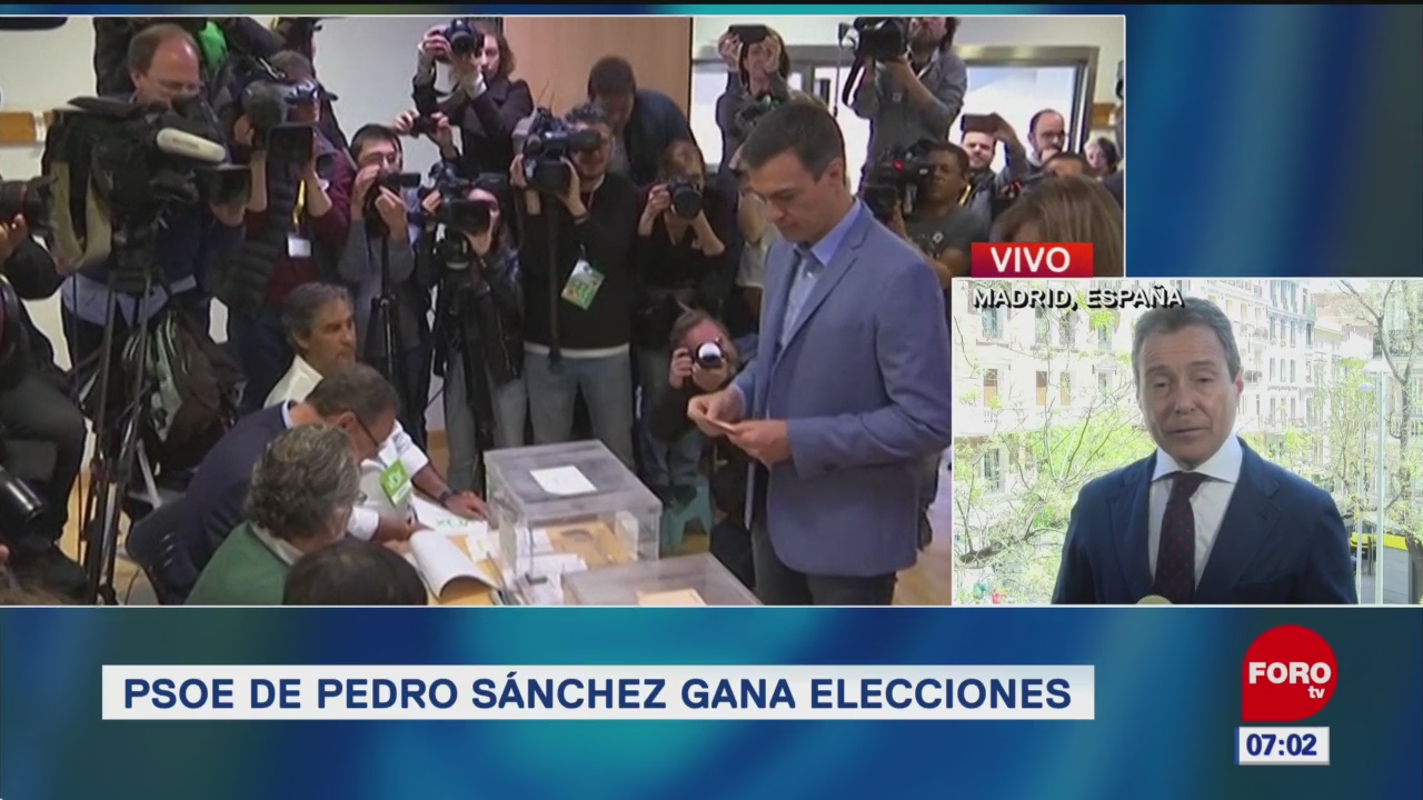 PSOE de Pedro Sánchez gana las elecciones en España