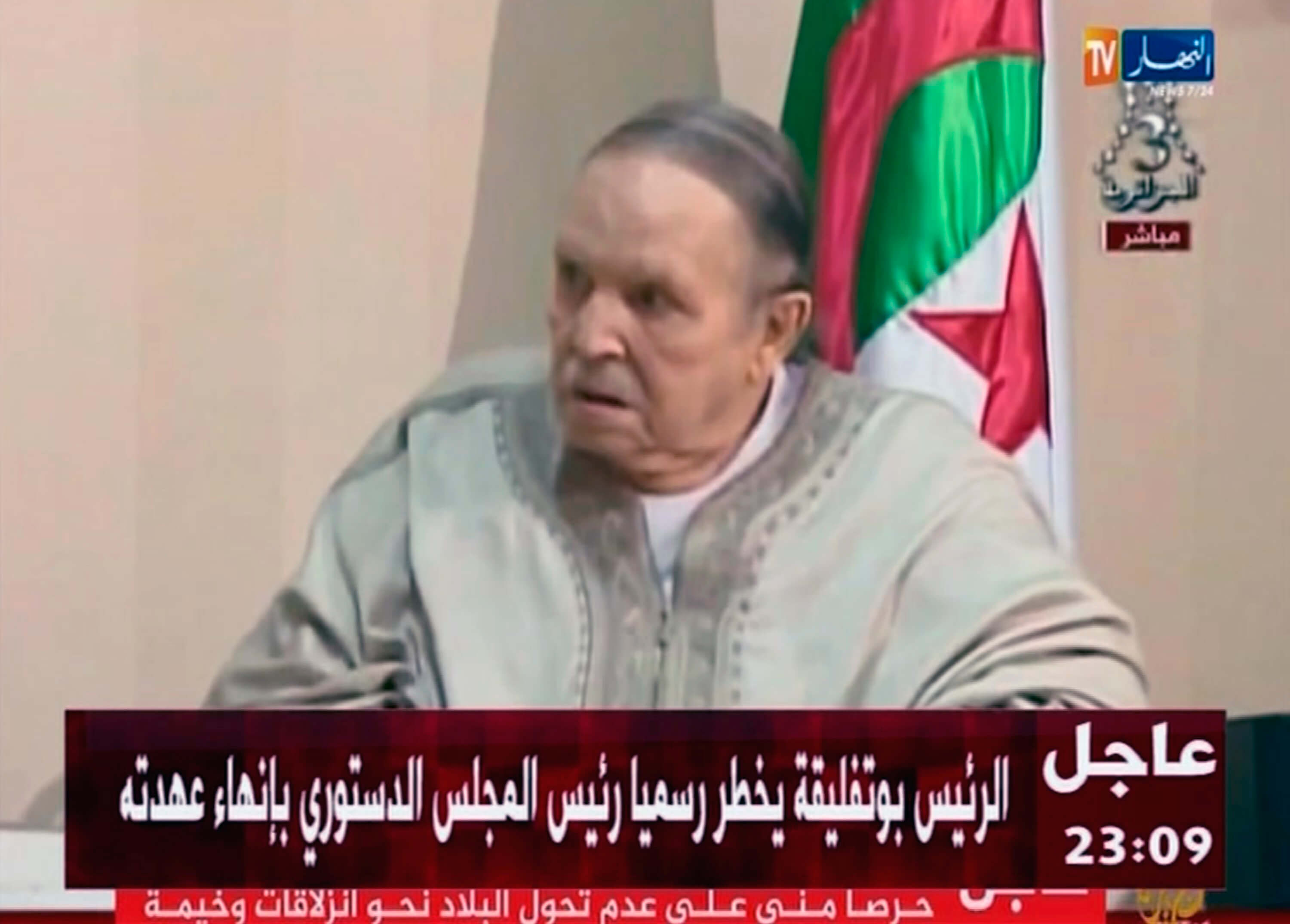 FOTO Renuncia el presidente de Argelia, Abdelaziz Boutefilka, tras 20 años en el poder (AP 3 abril 2019 argel)