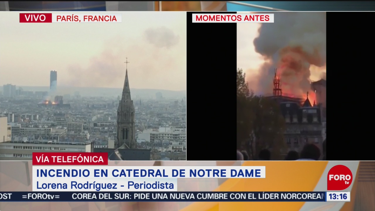 FOTO: Se desconocen las causas de incendio en Notre Dame, dice periodista