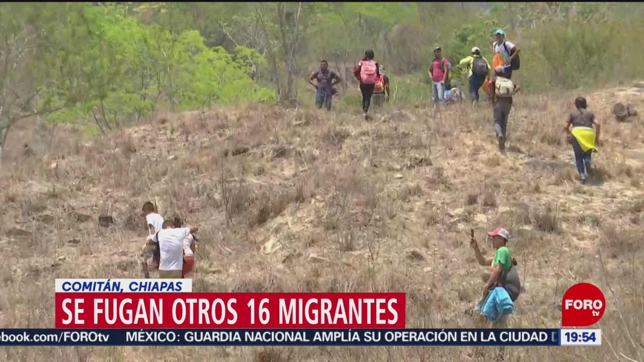 FOTO: Se fugan otros 16 migrantes en Comitán, Chiapas, 28 ABRIL 2019