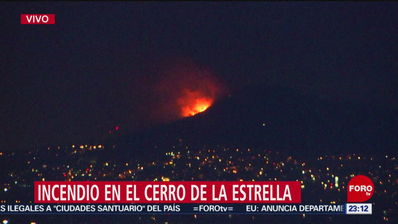 Foto: Registra Incendio Pastizales Cerro De La Estrella CDMX 12 de Abril 2019
