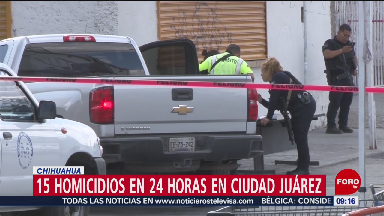 Se registran 15 homicidios en 24 horas en Ciudad Juárez, Chihuahua
