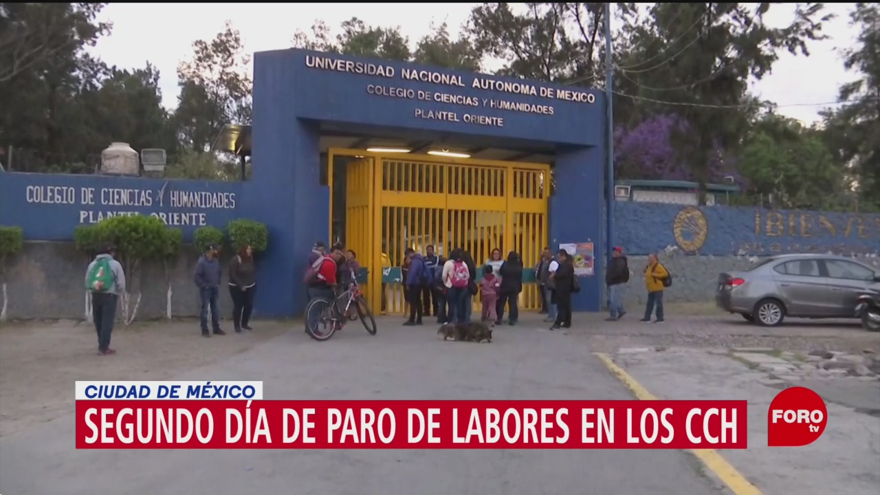 Foto: Segundo Día Paro Labores Planteles CCH UNAM 3 de Abril 2019