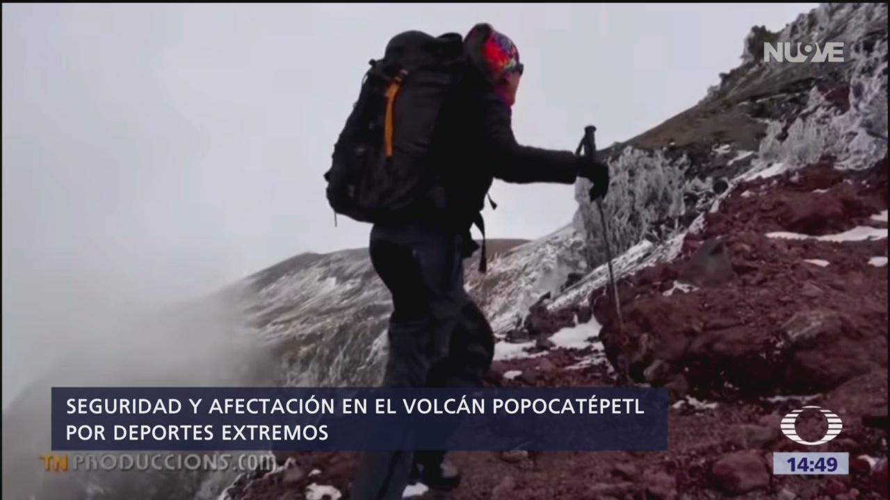 Foto: Seguridad y afectación en el volcán Popocatépetl por deportes extremos