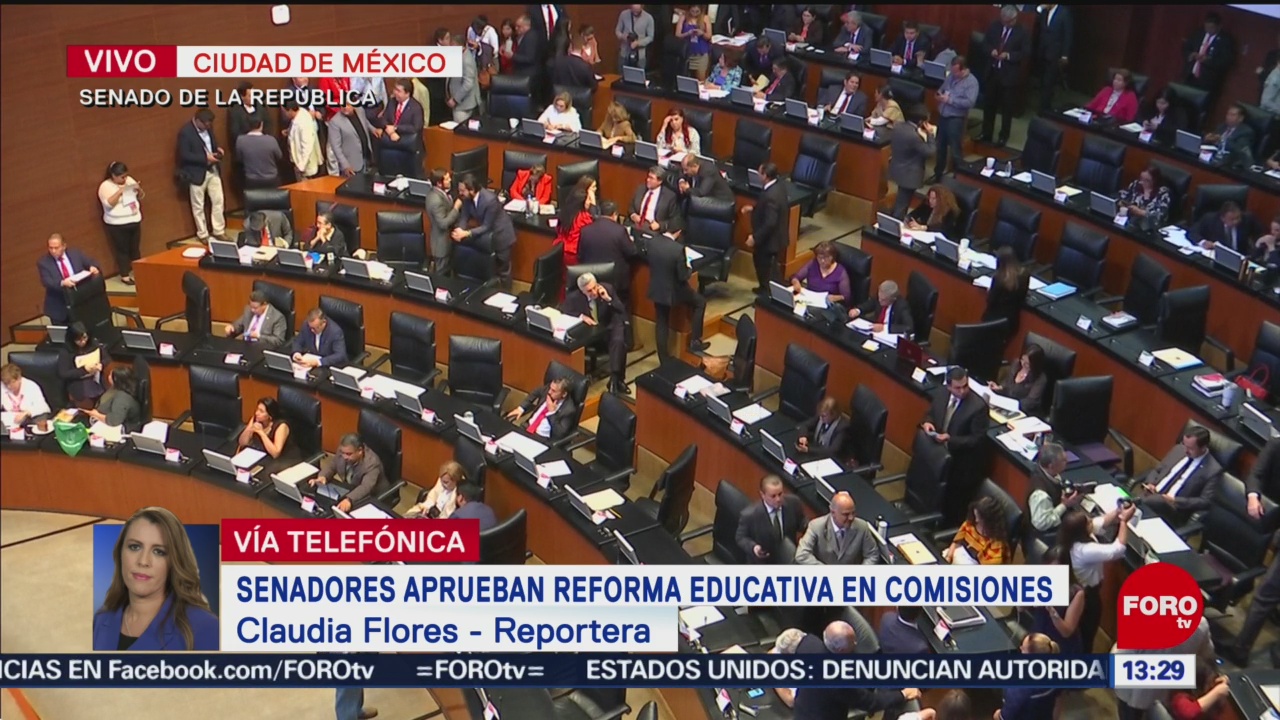 FOTO: Senadores aprueban reforma educativa en comisiones