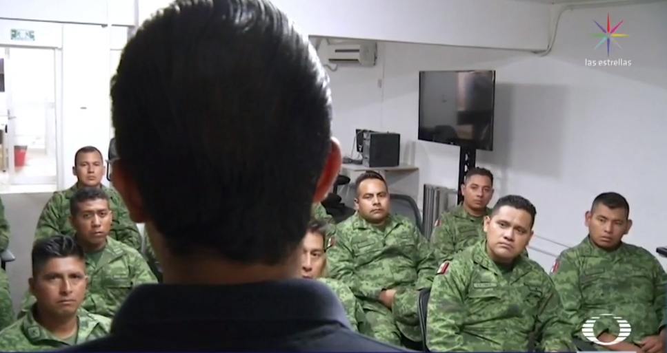 Foto: Soldados de Morelos reciben capacitación sobre socialización con la gente, marzo de 2019, Morelos, México