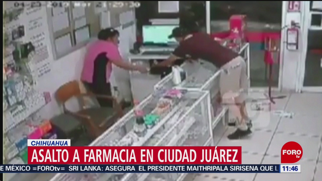 Sujeto asalta farmacia en Ciudad Juárez, Chihuahua