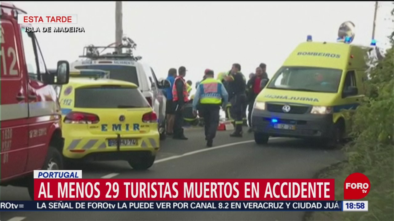 Foto: Suman 29 turistas muertos tras volcadura de autobús en Portugal