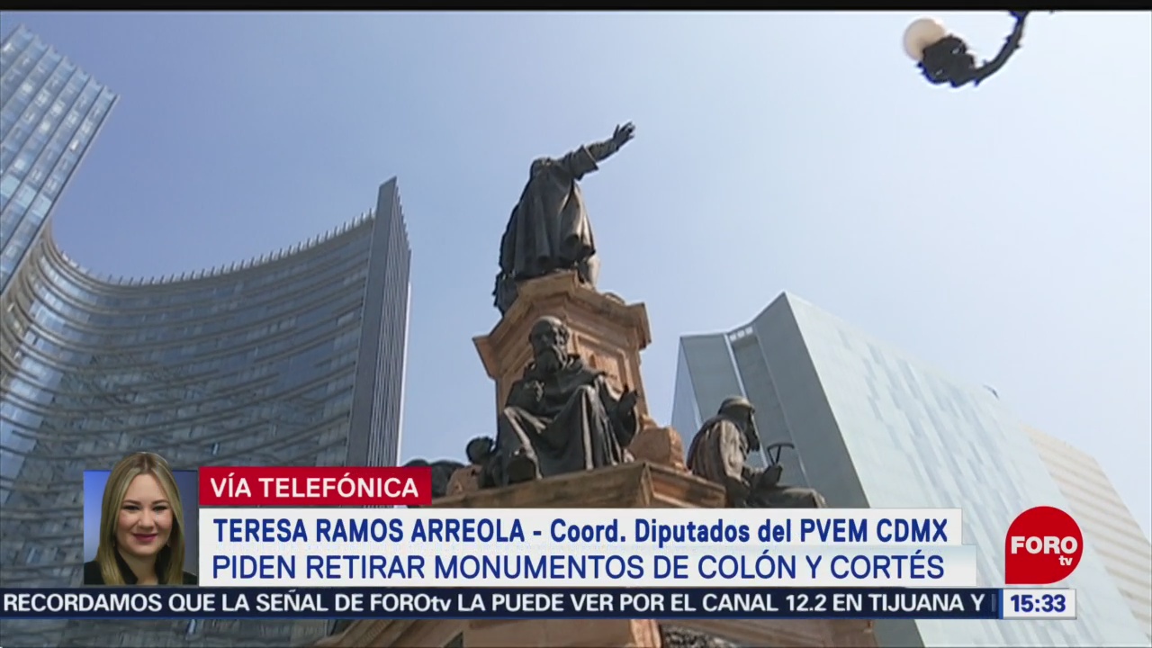 Foto: Teresa Ramos Retirar Monumentos Colón Cortés 3 de Abril 2019