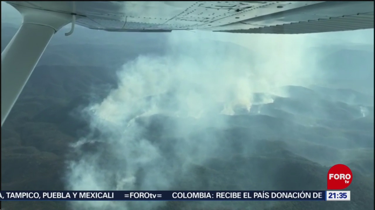 FOTO: Tres incendios forestales activos en San Luis Potosí, 14 de abril 2019