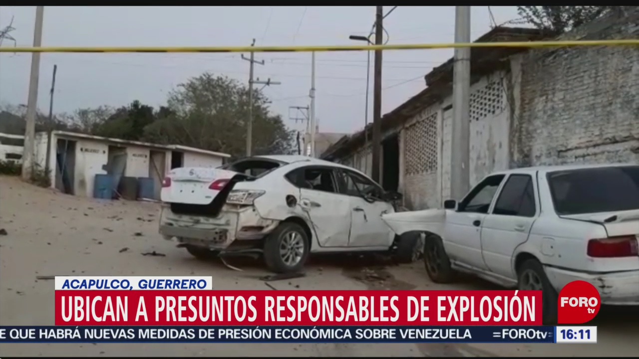 Foto: Explosion Coche Bomba Guerrero Acapulco Policia Comunitaria 5 de Abril 2019