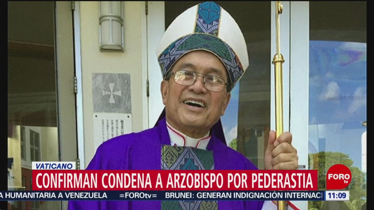 Vaticano confirma condena a arzobispo por pederastia