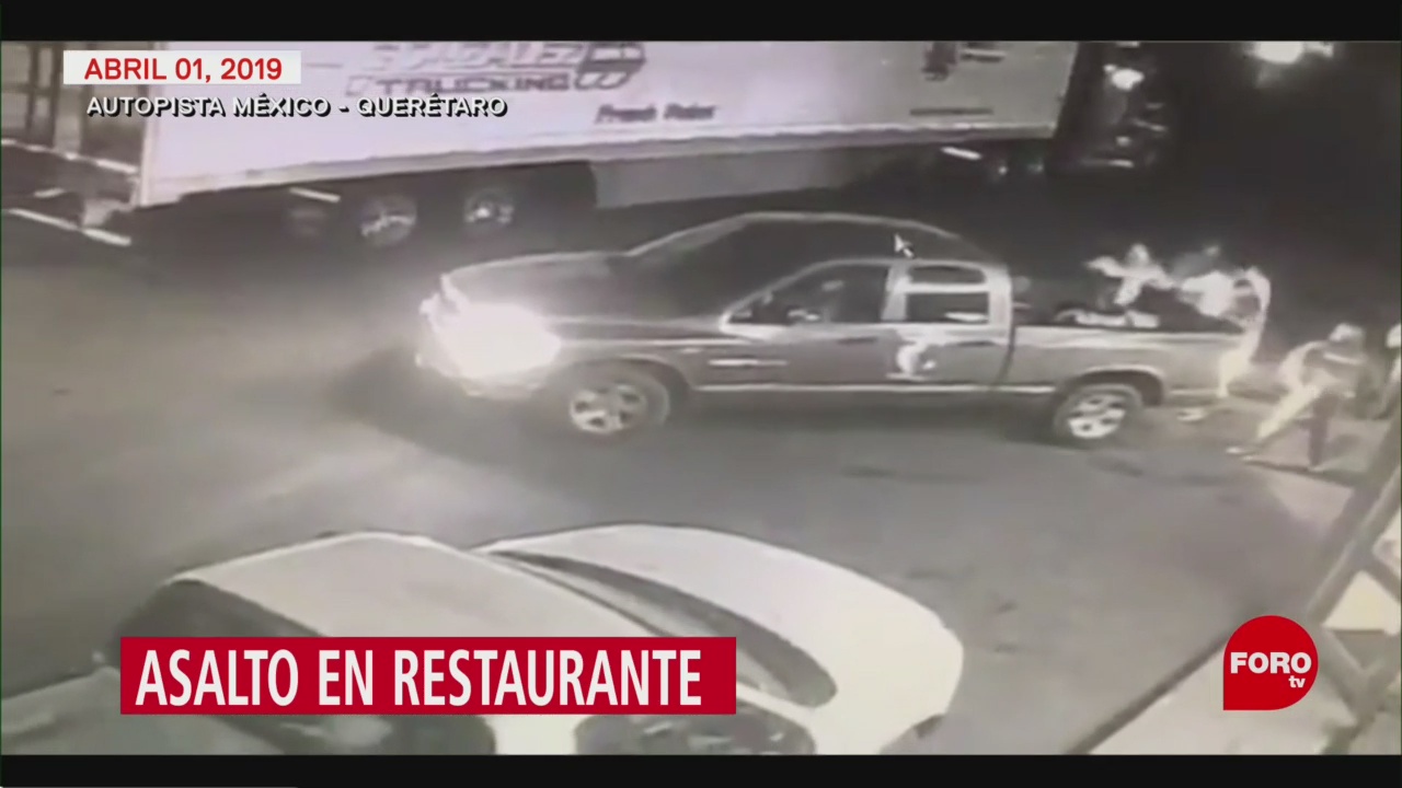 Foto: Video Asalto Restaurante Autopista México-Querétaro 10 de Abril 2019